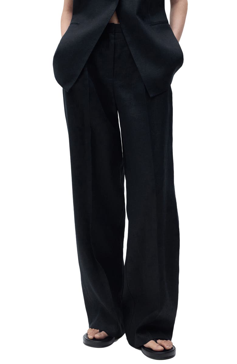 Straight Leg Linen Pants