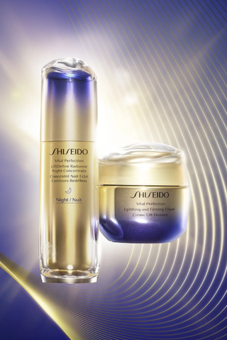 shiseido vital perfection skincare night concentrate and cream