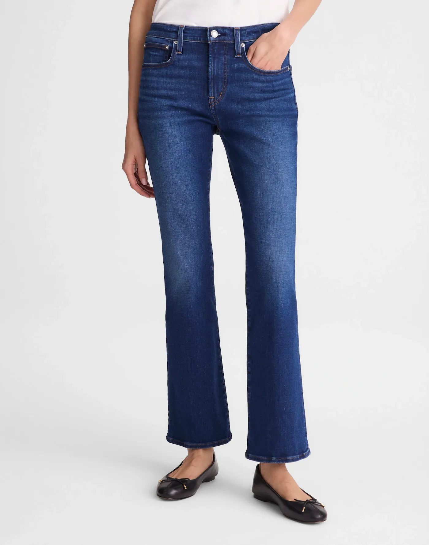 Madewell , The Flare Crop Jean in Super Stretch Denim