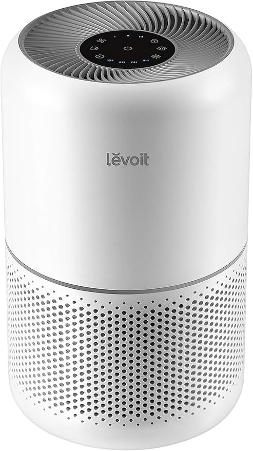 LEVOIT, Levoit Air Purifier for Home Allergies Pet Hair in Bedroom, Covers Up to 1074 Ft² by 56w High Torque Motor, Aham Verifide, 3-In-1 Filter With Hepa Sleep Mode, Remove Dust Smoke Odor, Core300-P, White