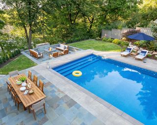 pool with zoned patio