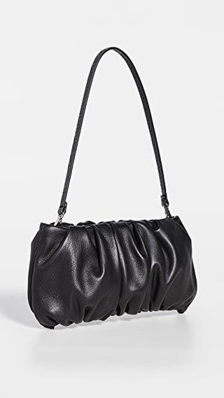 black ruched bag