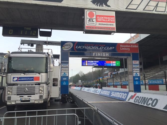 The start-finish in Zolder.