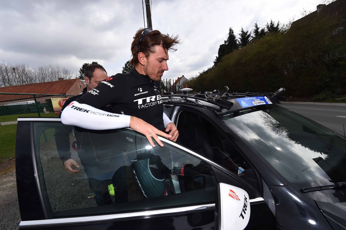 Fabian Cancellara (Trek) crashed out of E3 Harelbeke