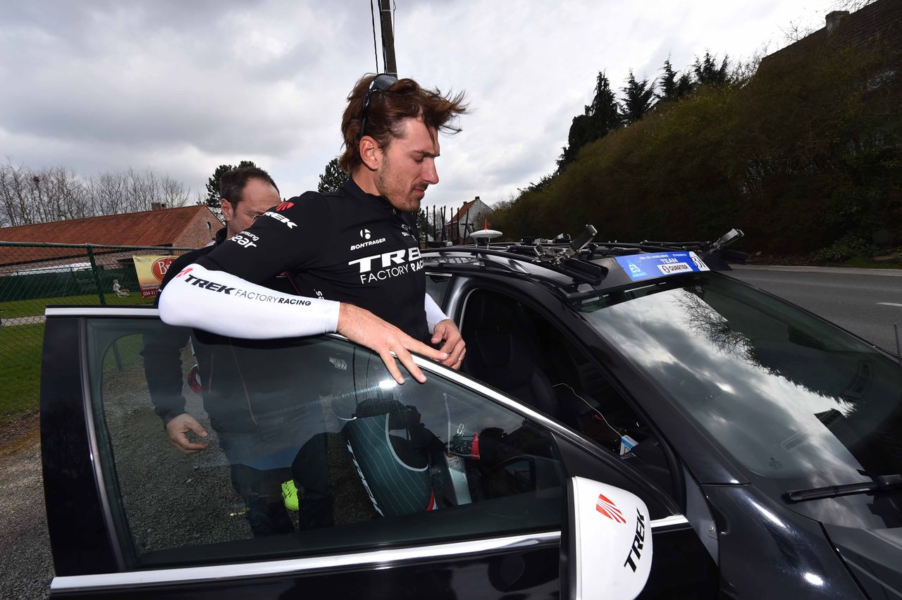 Fabian Cancellara (Trek) crashed out of E3 Harelbeke