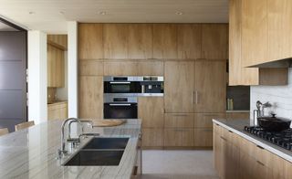 Kitchen interior multiple different textures