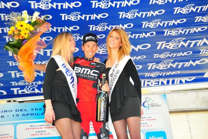 Ivan Santaromita (BMC) enjoys his moment on the podium