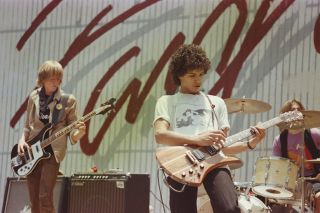 Slash playing with his high-school band Tidus Sloan in 1982