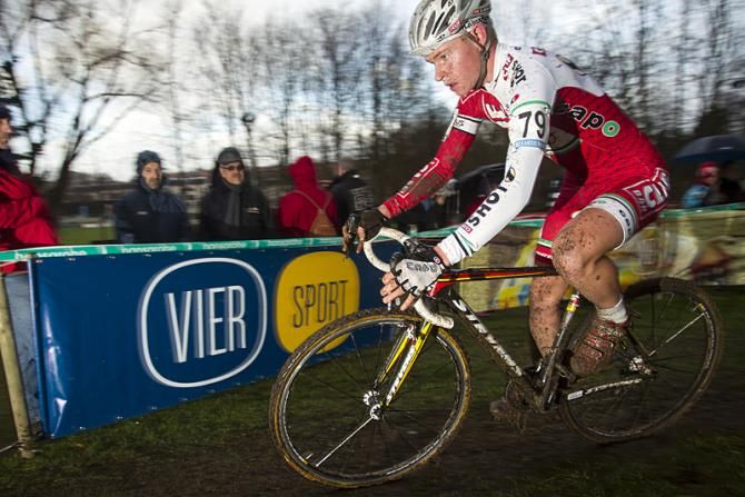 Spencer Downing (USA) competes in the Superprestige in Diegem, Belgium