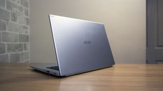 A photograph of the Acer Aspire 5 A514-54 from the rear