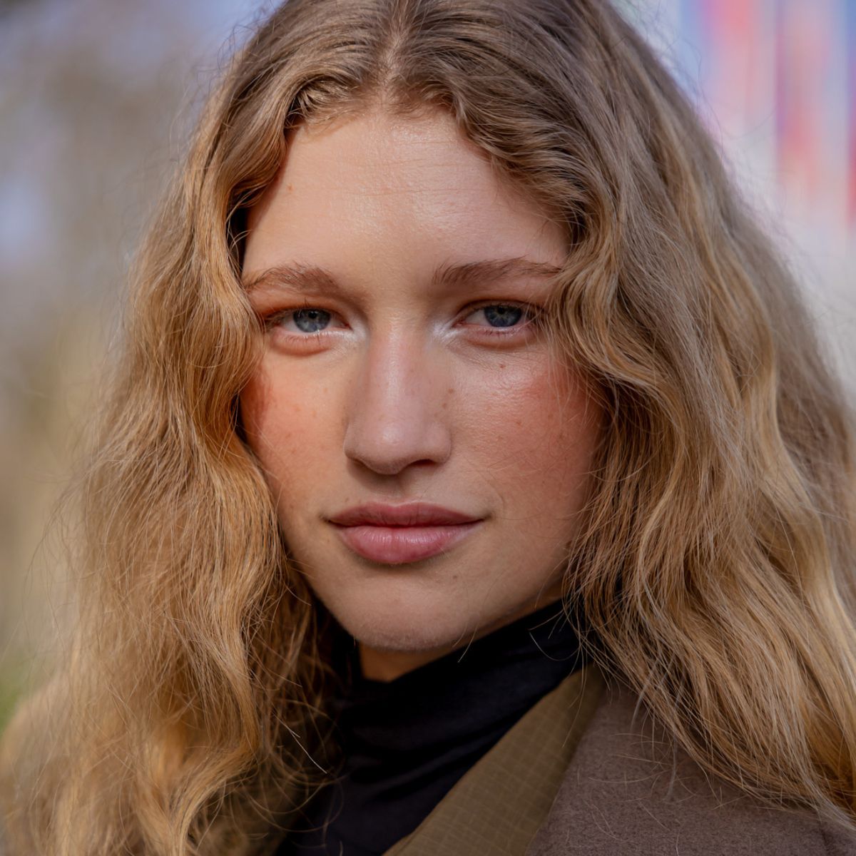 Collage with a trio of images of hair trends from Paris Fashion Week