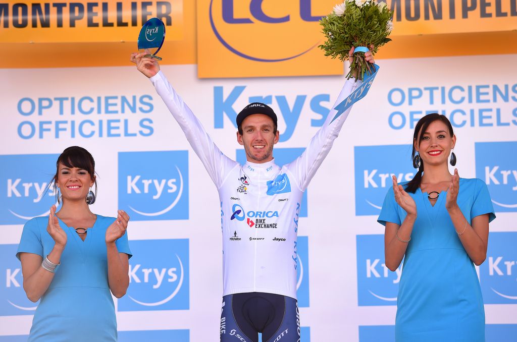 Orica-BikeExchange's Adam Yates in white