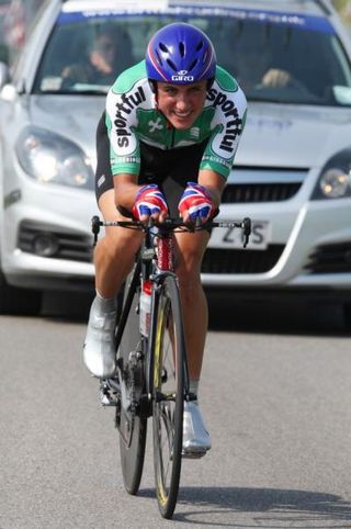 Peter Kennaugh (Great Britain National Team) time trials in June's Baby Giro.