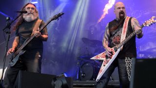 Slayer onstage in 2017