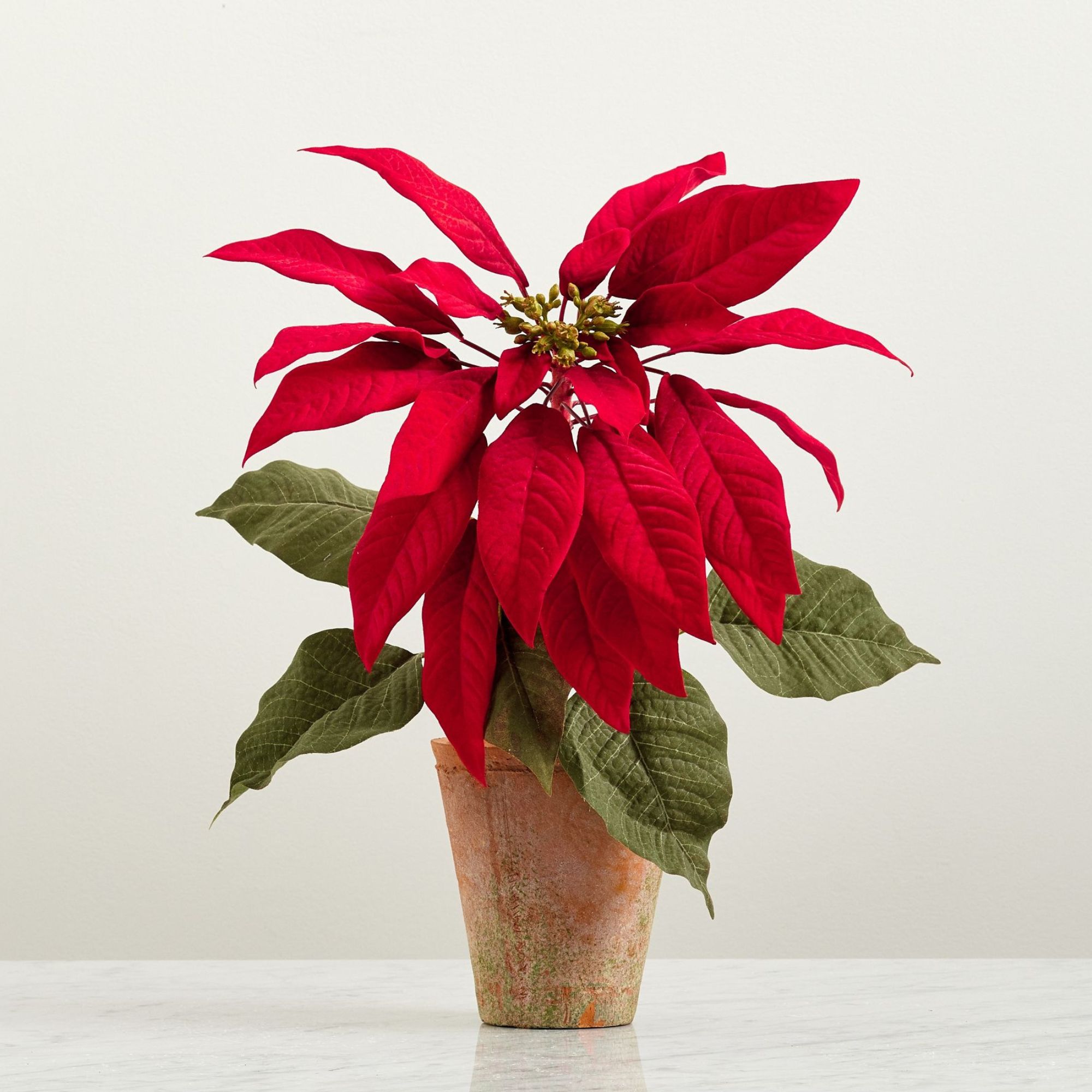 Faux Potted Poinsettias (Large)