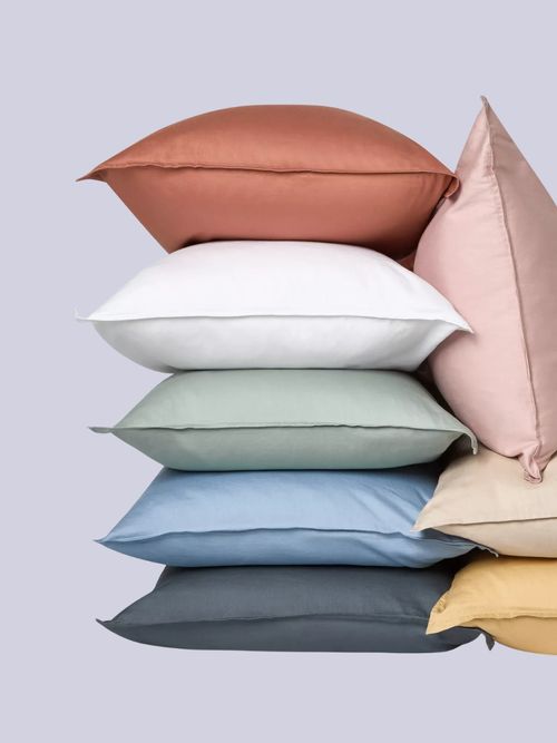 Washed Organic Cotton Duvet Cover Set, French Blue