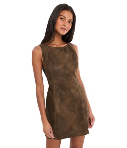Free People Womens Atlas Suede Mini Chocolate Brown Medium