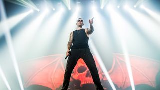 A photo of Avenged Sevenfold on stage