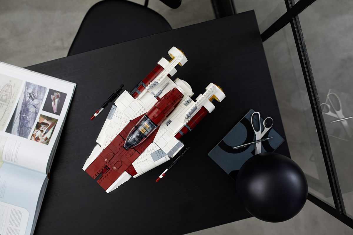 The Lego Star Wars UCS A-wing Starfighter, released in 2020, is an iconic ship from "Star Wars Episode VI: The Return of the Jedi."