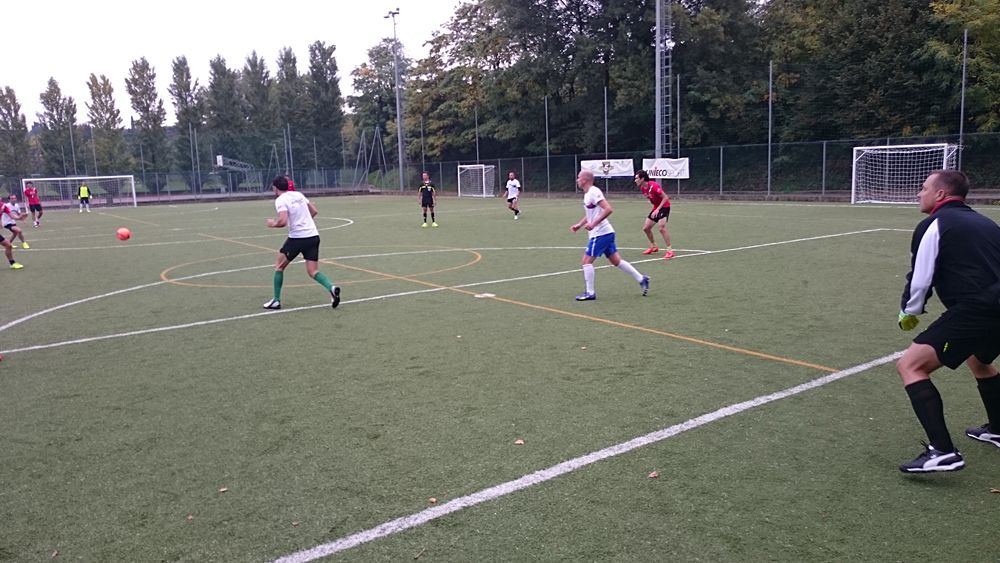 Katusha host their annual team-staff soccer match in Peschiera del Garda, Italy