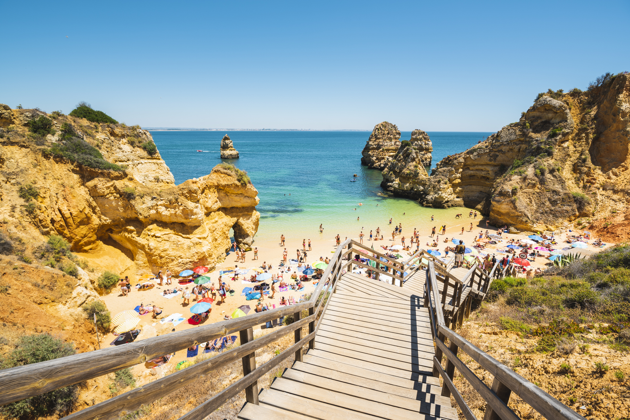 Praia do Camilo, Lagos, Faro district, Algarve, Portugal.