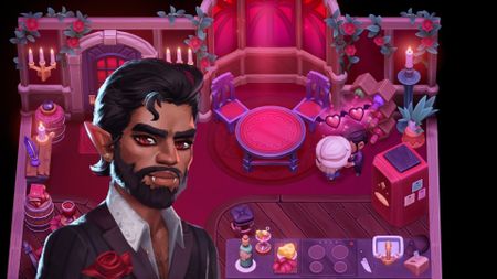 Moonlight Peaks - Samael's portrait on top of his room where he kisses the main character.