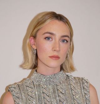 Saoirse Ronan with blonde textured bob