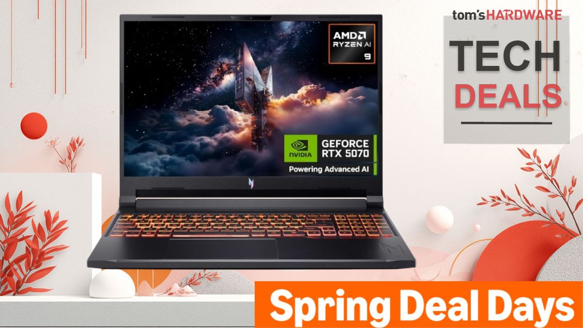 Acer's Nitro V16 AI gaming laptop is now only £1199.99 — 32GB of RAM and an RTX 5070 GPU are standout specs of this great value gaming machine