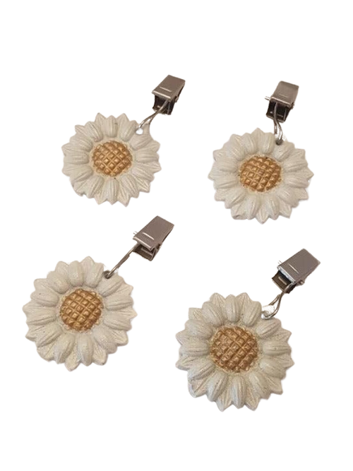 Floral Tablecloth Weights, Set of 4