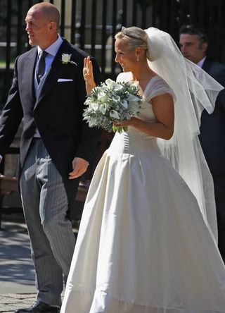 Zara Tindall and Mike Tindall on their wedding day