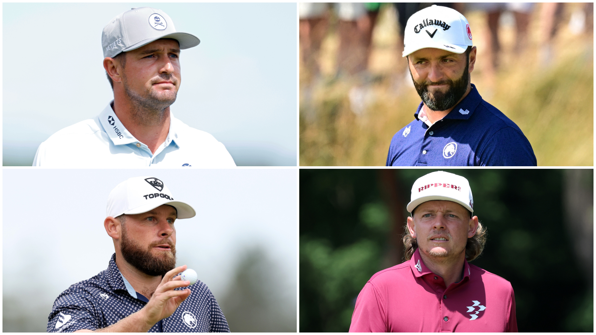 Bryson DeChambeau, Jon Rahm, Tyrrell Hatton and Cameron Smith