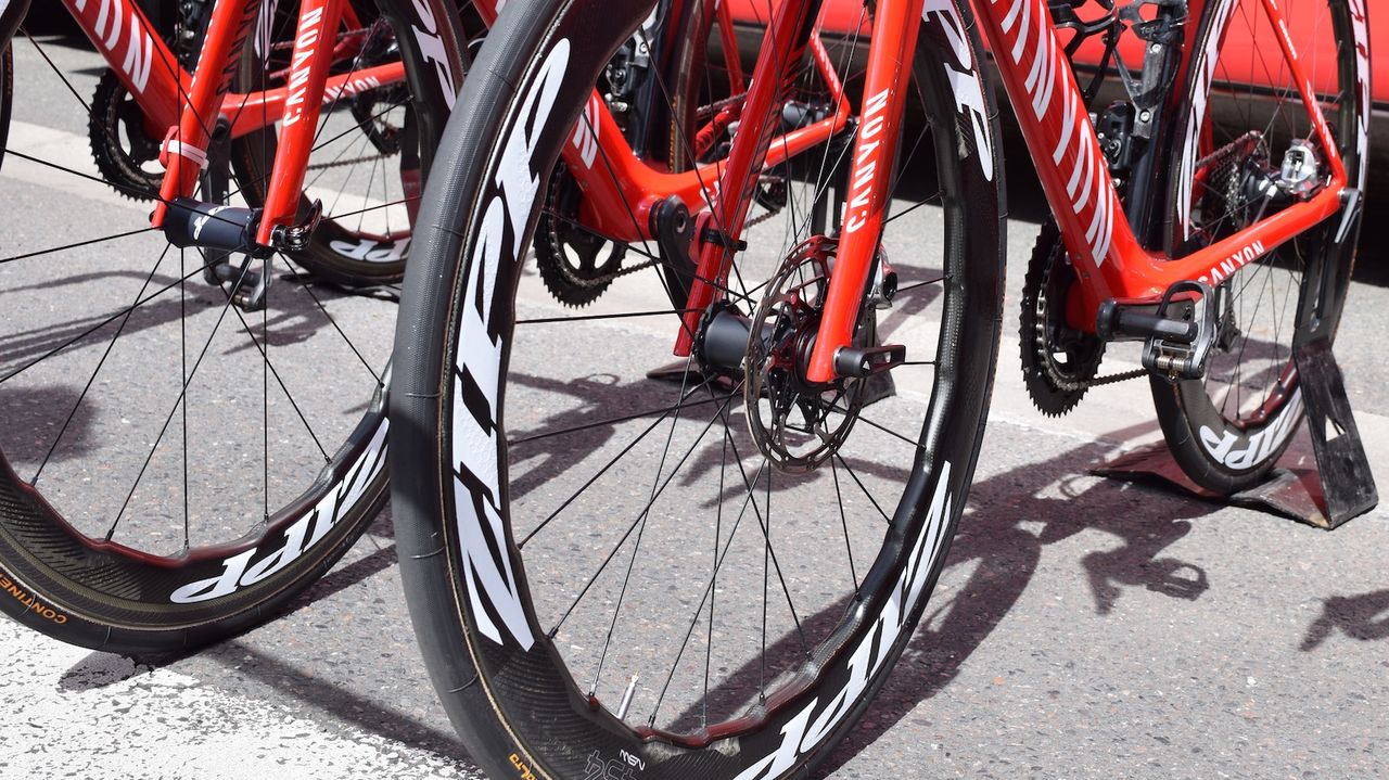 Michael Morkov was the only rider on stage 2 to race with disc brakes