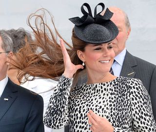 Kate Middleton and baby bump at cruise liner naming ceremony