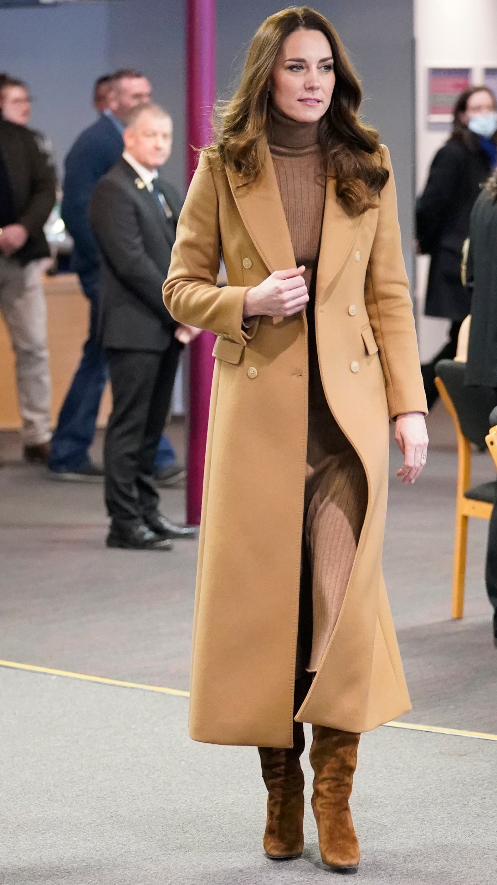The Princess of Wales walks during a visit to the Church on the Street on on January 20th, 2022 in Burnley