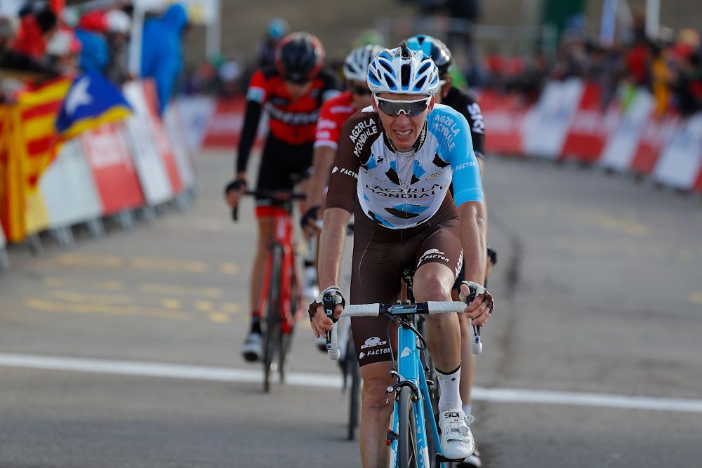Romain Bardet (AG2R La Mondiale) finishes stage 3 at Volta a Catalunya