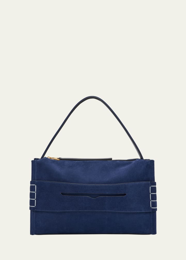 Loafer Medium Heavy Suede Crossbody Bag