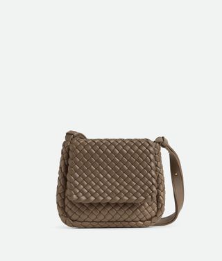 Bottega Veneta, Cobble Intrecciato Foldover Top Shoulder Bag