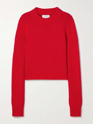 Mini Marin Cropped Wool and Cashmere-Blend Sweater