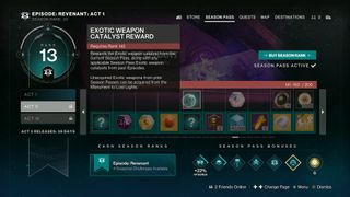 Destiny 2 Revenant Alethonym exotic catalyst in revenant season pass