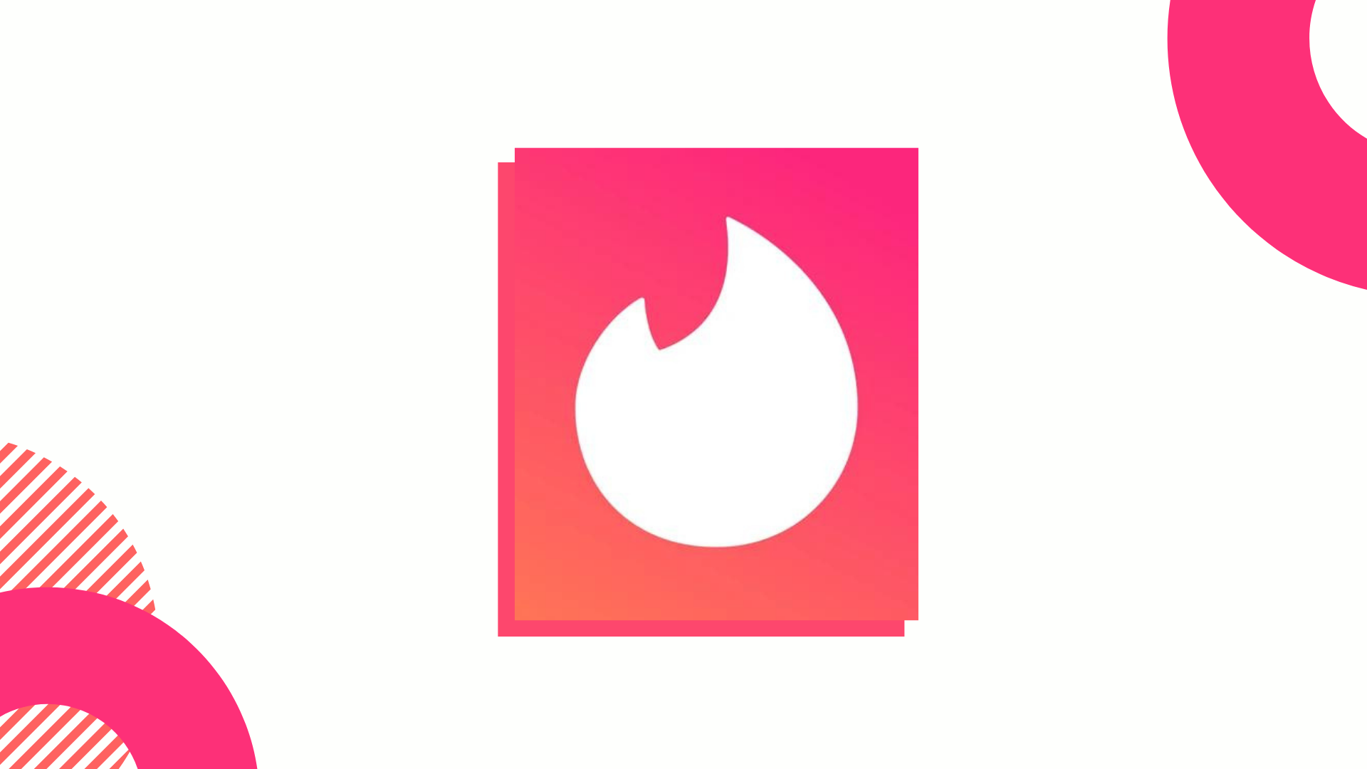 Tinder logo on white background