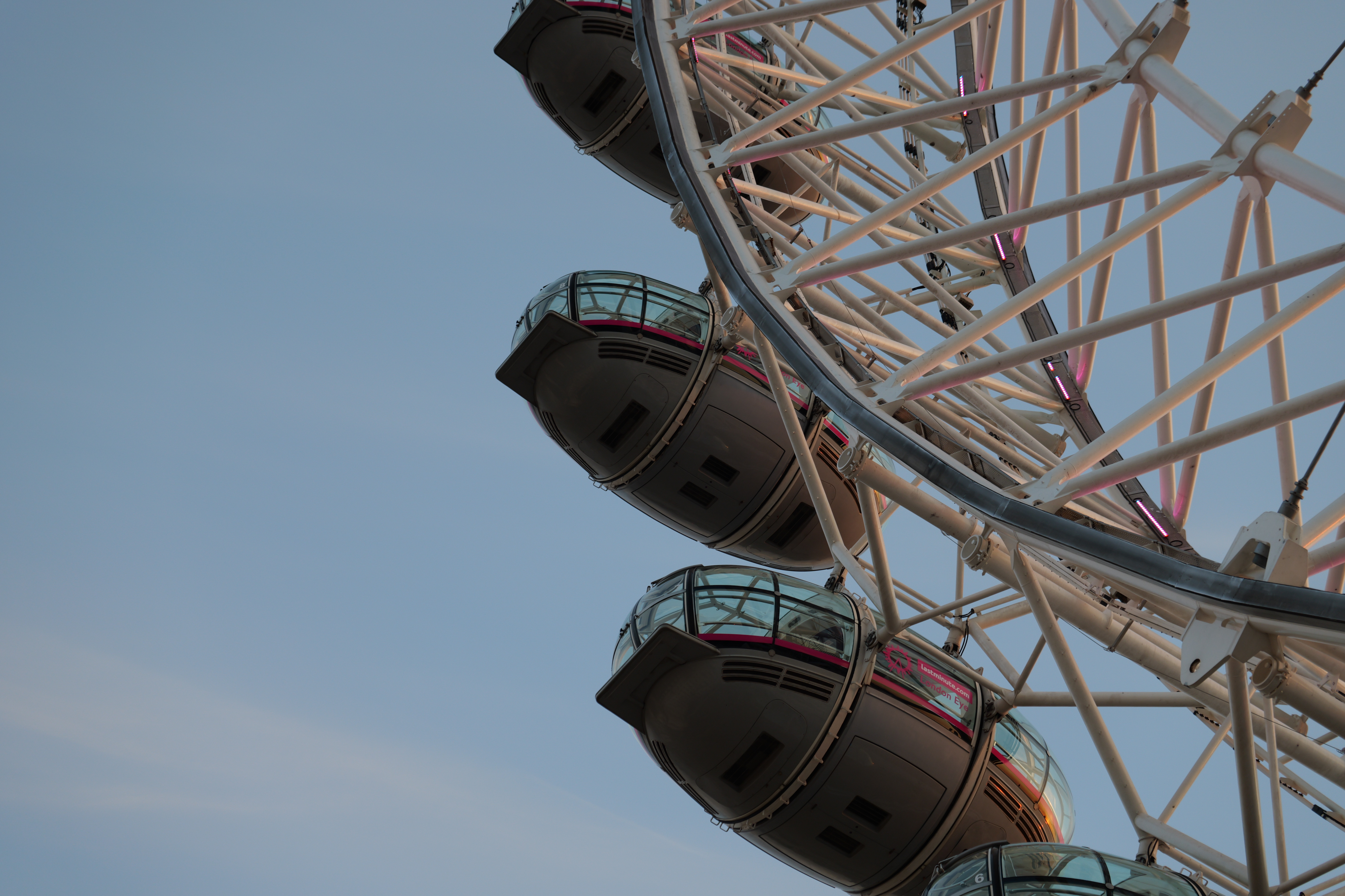 View from underneath the pods on the London eye