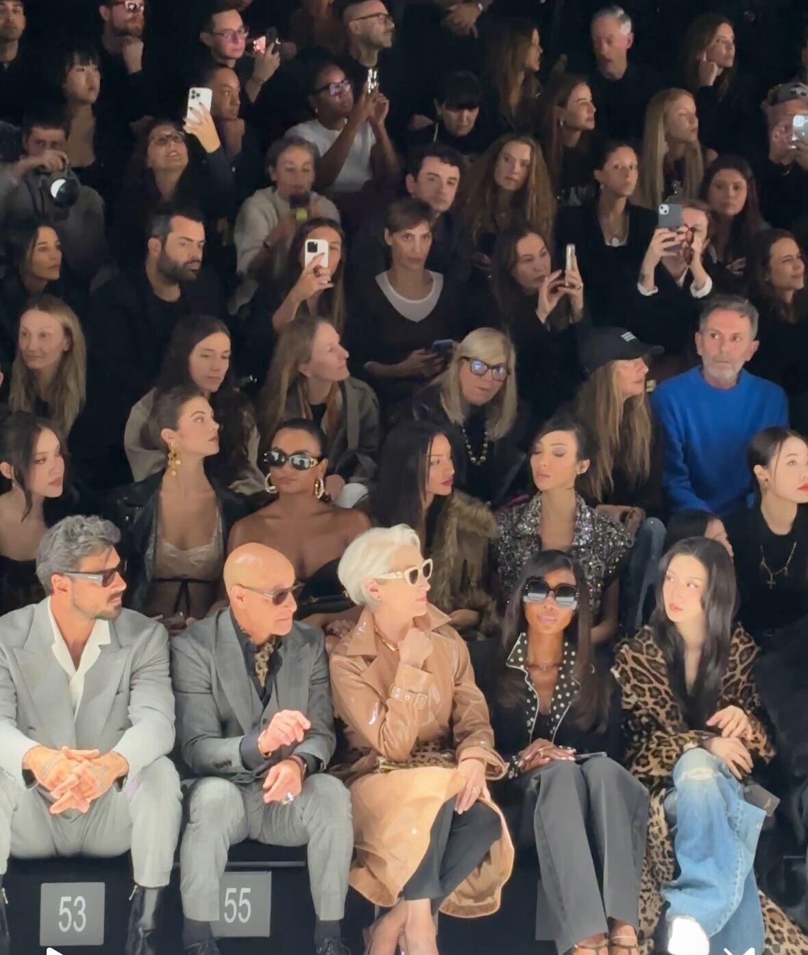 Devil Wears Prada cast including Meryl Streep at the Dolce and Gabbana show at Milan Fashion Week in September 2025