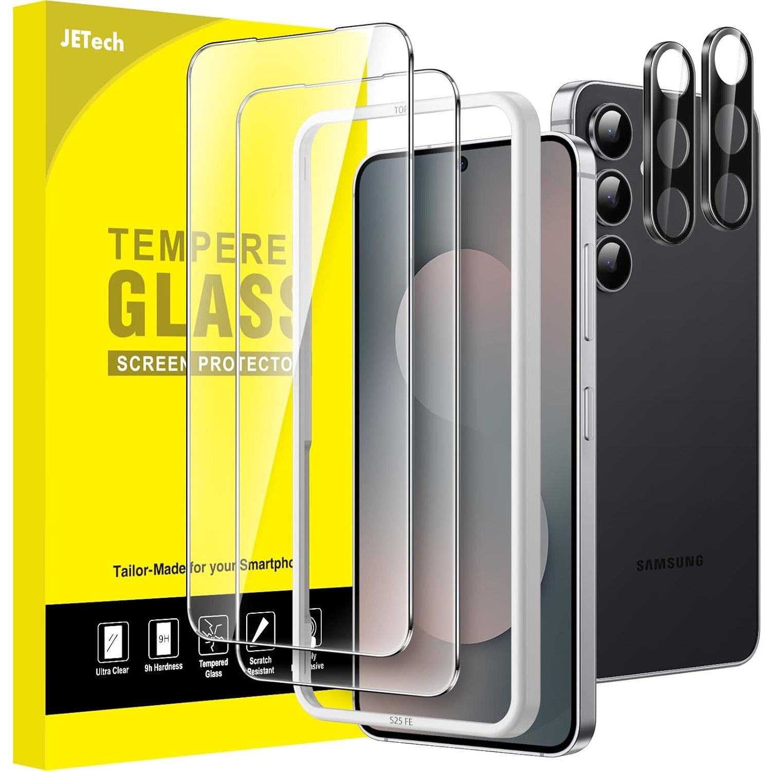 JETech Screen Protector for Samsung Galaxy S25 FE 2-Pack