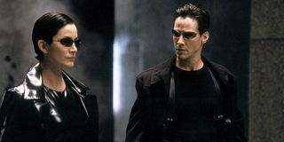 Trinity and Neo in The Matrix