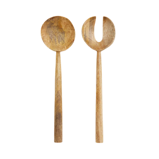 Pair of mango wooden salad servers