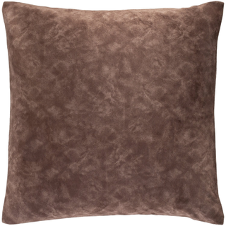 camel colored velvet square pillow