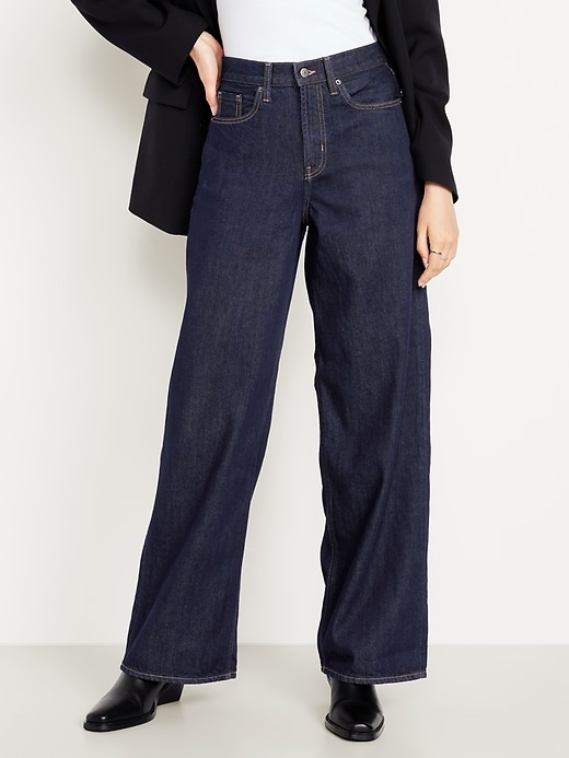 High-Waisted Baggy Wide-Leg Jeans