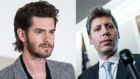 Andrew Garfield and Sam Altman