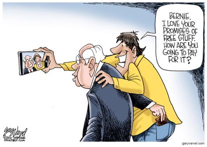 Political Cartoon U.S. Bernie Sanders