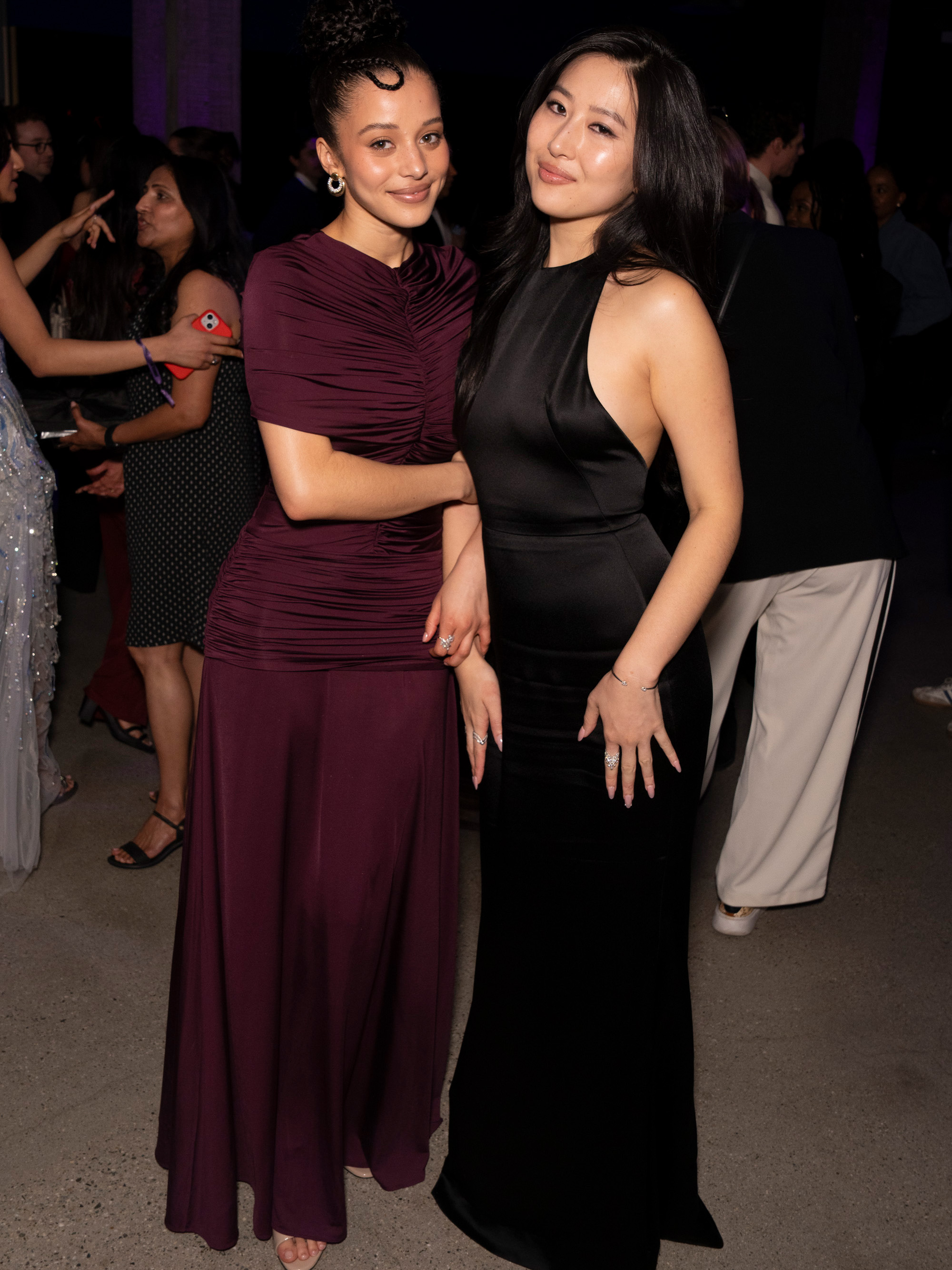 Mabel Li with co-star Chase Infiniti at the Testaments premiere after-party in Los Angeles.
